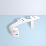 Omigo Element Ambient Temp Bidet Attachment Non-Electric Thin Modern Design, Dedicated Rear and Front Self-Cleaning Nozzles with Pressure Control Dial