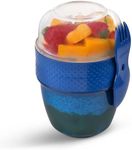 Sistema Snack Capsule To Go | with 2 Compartments & spork | 515 ml | Assorted Colours