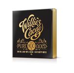 Willie's Cacao - 100% Cacao Chocolate Bar - Pure Gold, 100% Sur del Lago cacao - 40g x 12 - Nutty notes - No added sugar - Vegan