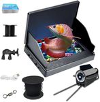 Underwater Fishing Camera Fish Finder, 5000mAh IP68 Waterproof Wide Angle Camera with Infrared Night Vision HD IPS Display, Underwater Fishing Equipment with Sunshade 30M Cable for Ice River and Boat