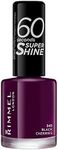 Rimmel London 60 Seconds Super Shine Nail Polish 8 ml, 345 Black Cherries