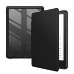 Fintie Hybrid Slim Case for 6.8" Kindle Paperwhite (11th Generation-2021) and Kindle Paperwhite Signature Edition - Shockproof Cover with Clear Transparent Back Shell, Black