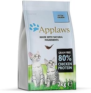 Applaws Complete Natural and Grain Free Dry Kitten Cat Food with Chicken, 2 kg Bag (Pack of 1),Packaging may vary