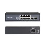 ONWOTE 8 Ports 120W(AC100-240V) Ethernet PoE Switch, 2 x Uplink Gigabit RJ45 Ports, Support 4K 8MP 5MP PoE IP Security Cameras, Add-on PoE Injector to PoE NVR System