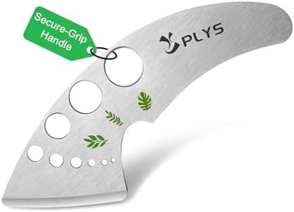 Plys Herb Stripper Tool 9 Holes - Stainless Steel Kitchen Herb Stripping Tool, Herb Leaf Zipper for Kale, Chard, Collard Greens, Rosemary and Thyme