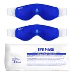 Epyz Relaxing Gel Eye Mask | Cooling Relaxation for Tired Eyes (Pack Of 2, Blue)