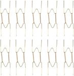 BESTOMZ 10pcs 8 Inch Spring Style Invisible Plate Tray Dish Wire Hanger Holders Wall Decoration (Golden)