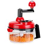 KEOUKE Onion Chopper Food Chopper- Hand Crank Food Processor Chops chili, Vegetable, Nuts, Fruits, Salad with a Egg Separator