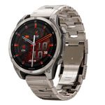 Garmin Fenix 8-47 MM, Premium Multisport GPS Smartwatch with AMOLED Display, Built in LED Flashlight,Adventure Watch, Sapphire Bare Titanium, Graphite with Titanium Band Plus Graphite Silicon Band