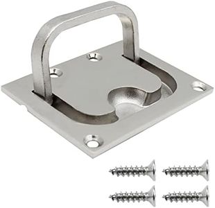 NAMIS Trampilla para Botes, Acero Inoxidable Tirar de la escotilla Hatch Latch Slam Latch, Manija ahuecada del tirón de la portilla del Barco del acero Inoxidable para yate Marino(57 x 76mm)