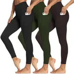 3 Packs Leggings with Pockets for W