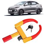Kingsway Heavy Duty Anti Theft Wheel Lock with Two Keys Universal Use for Hyundai Aura, 2023 Onwards Model, Adjustable Anti-Theft Clamp Lock for All Tyre Size Towing Parking Tire Claw