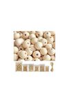 500pcs Wooden Beads for Crafts-Natural Round Unfinished Wood Beads - 6Sizes,8mm,10mm,12mm,14mm,16mm,20mm with 10 meter Jute Twine for Macrame Garland,Jewelry Making,Farmhouse Décor.