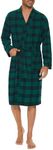 Zerbala Men's Flannel Robe Knee Len