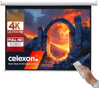celexon Basic Écran motorisé 100" | 200x150 cm 4:3 | Écran Full-HD 4K pour Le Home Cinéma ou présentations de Bureau | adapté au Montage Plafond ou au Mur | télécommande Incluse
