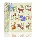 Large Baby Alphabet/Number Gift Slip in Case Photo Album for 200 4 x 6 Inch Photos - Animals Print Design