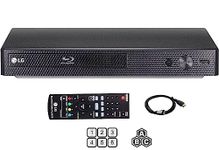 LG-OREI LG BP-350 Region Free Blu-ray Player, Multi Region Smart WiFi 110-240 Volts, 6FT HDMI Cable & OREI Plug Adapter Bundle Package