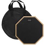 World Rhythm 10" Drum Practice Pad - 10 inch Single Sided Silent Drum Pad for Beginners with Carry Bag