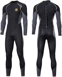 ZCCO Ultra Stretch 3mm Neoprene Wetsuit, Back Zip Full Body Diving Suit, one Piece for Men-Snorkeling, Scuba Diving Swimming, Surfing