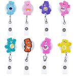 8Pcs Badge Reel Cute Badge Buckle Lovely Cartoon Badge Reel Badge Reel Holder Retractable for Officer Nurses Doctor Teacher Student Volunteer