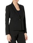 Kasper Women's Petite Jacket-Black, Black, 6 Petite