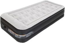 DIMAR GARDEN Twin Size Air Mattress with Built-in Pump, 18.5” Inflatable Flocked AirBed for Home, Blow Up Mattress