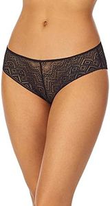 DKNY Women's Pure Lace Hipster Panty, Black, Small