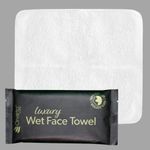 Luxury Oshibori Wet Face Towels, Fresh Lemon Scent. Disposable 100% Cotton Cloths. Used in Hotels, Restaurants, Chauffeur, Spa and Personal Hygiene. (100)