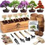 AVERGO Bonsai Tree Kit – 5X Unique Japanese Bonzai Trees | Complete Indoor Starter Kit for Growing Plants with Bonsai Seeds, Tools & Planters – Gardening Gifts for Women & Men
