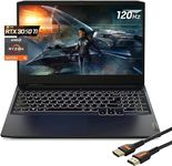 Lenovo IdeaPad 3 Gaming Laptop, NVIDIA GeForce RTX 3050 Ti, 15.6" 120Hz FHD 300Nit, AMD Ryzen5 5600H, Wi-Fi 6, Backlit Keyboard, Type-C, Webcam Privacy Shutter, /HDMI Cable (8GB RAM | 512GB PCIe SSD)