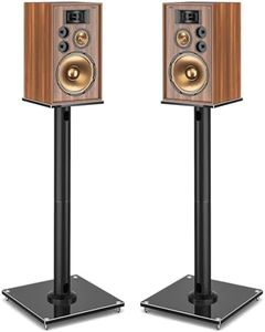 YOMT Universal Floor Speaker Stands, Bookshelf Speaker Stands 28 Inch for Surround Sound, Speaker Stands Pair with Cable Management Holds 22lbs for Bose Edifier Klipsch Polk JBL Sony Yamaha, Black