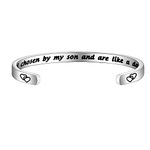 FEELMEM Daughter-in-Law Bracelet You Were Hand Chosen By My Son And Are Like A Daughter To Me Bangle Bracelet Gift for Daughter In Law (cuff bangle bracelet), middle