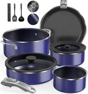 DUXANO Ceramic Pots and Pans Set Non Stick, 2026 Upgraded Hybrid Frypan