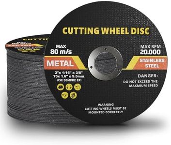 NORJIN 50 Pack 3 Inch Cut Off Wheels, Ultra Thin Aluminum Oxide 3 x 1/16 x 3/8 Inch Cutting Wheel for Angle Grinder