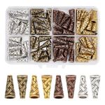 PH PandaHall 80pcs 4 Colors 18x18mm Tibetan Metal Cone Bead End Caps Spacer Beads Caps Bead Cone for DIY Earring Jewelry DIY Crafts Making, Hole: 1mm