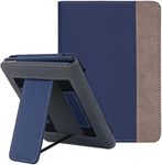 WALNEW Stand Case for 6” All-New Kindle 11th Gen 2024/2022(Model No. C2V2L3), PU Leather Book Cover with Two Hand Straps and Auto Wake/Sleep Only for Kindle 11th Generation 2024/2022 Released