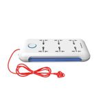 Goldmedal i-Strip LED High Grade Spike Guard (White and Red) – Pack of 1, 6 Outlet International Socket, master Switch, 3-pin 2 meter Cable, Indicator with Surge Protector for Home & Office