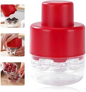 Proxima Direct Cherry Olive Pitter and Cherry Pitters Corer Tool with 7 Individual Holes Multi-Function Cherries Stoner Seed Remover Tool for Making Cherry Jam (Red)