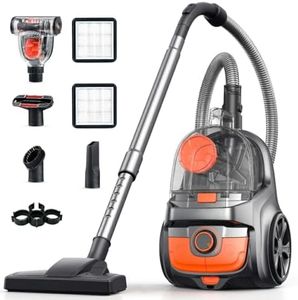 Canister Vacuum Cleaner, 40Kpa Bagless Vacuum Cleaners, Orange021012