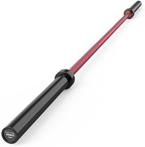 HANDBODE 7ft Olympic Barbell 45lb (20kg) - 1000lb High-Capacity Weight Bar for Deadlift/Powerlifting/Squat, Bench Press Bar for Strength Training Home Gym Workout, Red