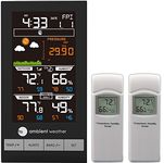 Ambient Weather WS-2801-X2 Advanced Wireless Color Forecast Station w/ 2 Remote Sensors