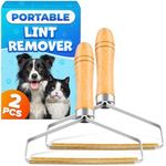 Portable Lint Remover, Pet Hair Remover, Clothes Fuzz Shaver - Reusable Remover Brush Tool for Clothes, Carpet, Couch, Blanket, Rugs, Car Seats and More - 2 Piece Pack (2)