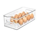 The Home Edit by iDesign Clear Recycled Plastic Covered Egg Container 15 Eggs Capacity