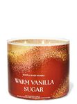 Bath & Body Works Warm Vanilla Sugar 3-Wick Candle| Long-Lasting Home Fragrance | Soy Wax Blend | Bedroom & Living Room Decor | Jar Candles for Gifting|Burn Time - Upto 45 Hours| 411 g / 14.5 oz