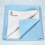 R for Rabbit Waterproof Quick Dry Sheet Bliss for Baby | Anti-Piling Fleece Extra Absorbent Instant Dry Sheet for Baby Bed | Baby Cot Protector Sheet | Baby Bed Protector (Size-S,Blue)