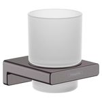 hansgrohe 41749340 AddStoris Toothbrush Holder Tumbler, Brushed Black Chrome
