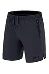 TCA Tech Boys Football Shorts - Lightweight Boys Sports Shorts w/Zip Pockets - Boys Shorts, Kids Shorts, PE Shorts - Smoke Grey, 10 Years