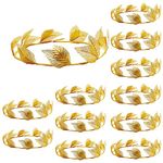 Hoypeyfiy Laurel Crown,12Pcs Headpiece Gold Leaf,Roman Head Wreath Leaf Crown,Headband Laurel Crown,Greek Crown Gold Leaf for Men Women Headdress,Party,Wedding,Prom Festival,Hair Accessories, Medium,