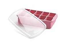 melii Silicone Baby Food Freezer Tray with Lid - Pink