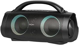 DOSS Extreme Boom+ Loud Bluetooth Speaker with 100W Stereo Sound, Extra Bass, 20H Playtime, Party-Sync Led Lights, Built-in Power Bank, IPX6 Waterproof Outdoor Speaker for Camping, Pool, Beach, Yard